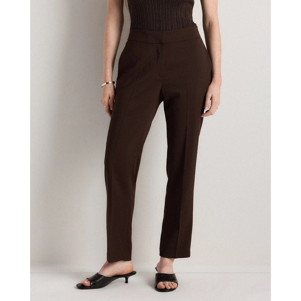 Quince Women's Straight Leg Pants in Dark Brown